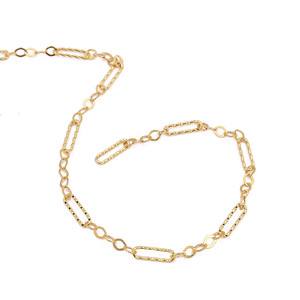 Chaîne semi-finie en argent sterling 925 artisanale, forme longue carrée, épaisse, avec des motifs gravés - Product Image 5