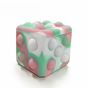 Colorful Silicone Squishy Cube with Raised Bumps Soft Squeeze Sensory Fidget <b>Toy</b> for Stress Relief and <b>Desk</b> Play - Product Image 4