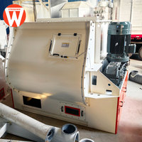 Nouveau Mélangeur Horizontal à Double Arbre Strongwin en Acier Inoxydable pour Aliments pour Poissons (Tilapia) et Porcs, Machine à Poudre 1000kg/h avec Moteur Siemens