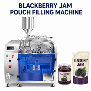 Machine multifonctionnelle <span class=keywords><strong>de</strong></span> remplissage et <span class=keywords><strong>de</strong></span> scellage <span class=keywords><strong>de</strong></span> sachets préformés pour confiture <span class=keywords><strong>de</strong></span> mûres, pâte <span class=keywords><strong>de</strong></span> fruits, liquides et emballages en sachets souples (stand-up pouch) - Product Image 1