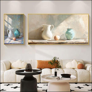 Jarrón de Estilo Retro, Decoración de Pared <span class=keywords><strong>para</strong></span> Sala de Estar, Sofá, Combinación de Arte de Pintura en Porcelana de Cristal, Decoración del Hogar - Product Image 2