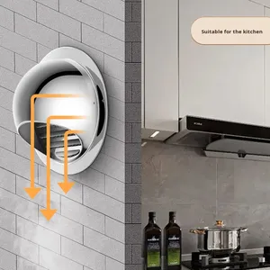 OEM Thickened 304 Stainless Steel Exterior Wall Exhaust Vent Breather Cap Spherical Range Hood Air Outlet 304 Air Vent - Product Image 5