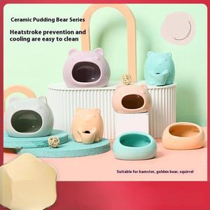 Forma di <span class=keywords><strong>orso</strong></span> criceto in ceramica Runpin Xx-0019 raffreddamento Comfort di raffreddamento criceto nido in colore Macron piccolo animale domestico ciotola per bere - Product Image 3