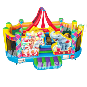 Château plein d'entrain de carnaval de Clown de <span class=keywords><strong>cirque</strong></span> de ville d'amusement d'enfants extérieur avec le <span class=keywords><strong>cirque</strong></span> de toboggans - Product Image 2