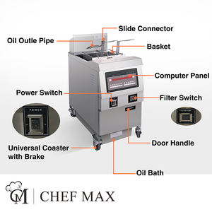 Freidora Industrial de Doble Tanque a Gas Natural/GLP para <span class=keywords><strong>Papas</strong></span> Fritas, Pollo y Otros Alimentos, Freidora a Presión para Restaurantes de Comida Rápida - Product Image 2