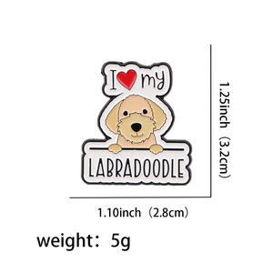 10 Stijlen Engelse Brief Ik Hou Van Hond Bokser Redding Labradoodle Pitbull Westle Dier Broche Badge Zacht Email Reversspeld - Product Image 5