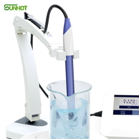 pH-mètre numérique de laboratoire SunHot avec paramètres PH/mV et ORP, testeur EC/Salinité, précision 0,002 pH, écran LCD, plastique, OEM