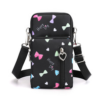 Sac à bandoulière en nylon pour femme, 40 styles, qualité supérieure, avec trois fermetures éclair, pochette messager, motif géométrique, pour téléphone portable, tendance