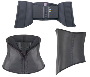 Kurzer Torso-Taillentrainer aus 100 % Latex, Taillenformer zur Haltungskorrektur, Fajas Moldeadora, Bauchweggürtel für den unteren Bauchbereich mit 9 Stahlstäben - Product Image 1