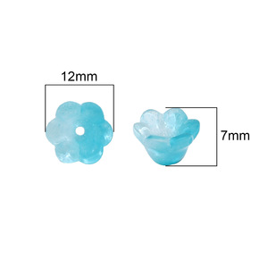 Nuevas Cuentas <span class=keywords><strong>de</strong></span> Cristal <span class=keywords><strong>de</strong></span> Vidrio en Gradiente Colorido con Forma <span class=keywords><strong>de</strong></span> Flor Transparente, Cuentas Espaciadoras <span class=keywords><strong>de</strong></span> Lampwork <span class=keywords><strong>de</strong></span> Lirio del Valle para la Fabricación <span class=keywords><strong>de</strong></span> Joyería - Product Image 4
