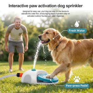 Pet Foot-Operated <b>Water</b> Dispenser—A <b>dog</b> <b>water</b> sprayer that provides fresh <b>water</b> anytime. <b>Dogs</b> can step on the device to activate - Product Image 4