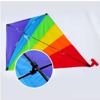 Printemps Outdoor Sport Flying Toy Enfants Nylon Polyester 60M String Rainbow Kites