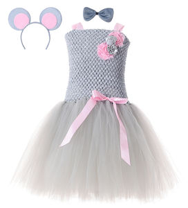 Robe de soirée pour enfants Anime Mouse <span class=keywords><strong>Cosplay</strong></span> Costumes avec couvre-chef Carnaval Performance Robes pour filles Date - Product Image 1