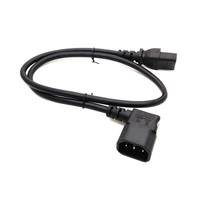 Câble d'extension d'alimentation IEC C14 vers IEC C13 de 1,5 m 2 m, cordon d'extension pour ordinateur robuste, prise IEC C13 vers prise C14 mâle vers femelle