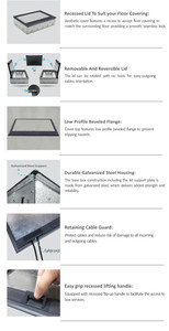 SINOAMIGO alta calidad 16A/10A ABS PC caja de enchufe de suelo eléctrico enchufe del Reino Unido pisos de hormigón estándar 4 6 <span class=keywords><strong>3</strong></span> salidas de CA disponibles - Product Image 3