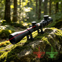 Vente en gros de lunettes de visée tactiques de chasse 3-9X40EG avec laser rouge, accessoires de visée optique, portée de chasse