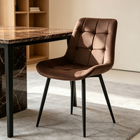 Chaises de salle à manger fournies directement par l'usine, chaises de restaurant modernes confortables de style nordique, chaise de salle à manger avec pieds en métal noir pour la maison