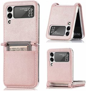 Có thể gập lại PU da điện thoại trường hợp Samsung Galaxy Z lật 3 Galaxy Z lật 3 thẻ lật mỏng bảo vệ trường hợp - Product Image 1