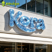 Lettres en relief LED personnalisées XDsign, enseigne 3D, décoration publicitaire scintillante, éclairage anti-corrosion, certifiées CE, pour voiture