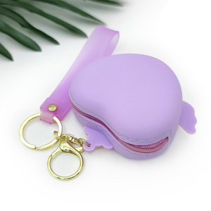 Adorable Monedero de Silicona con Forma de Corazón, Estilo Macaron, con Llavero y Colgante, Color Personalizado, Mini Monedero para Niños - Product Image 3