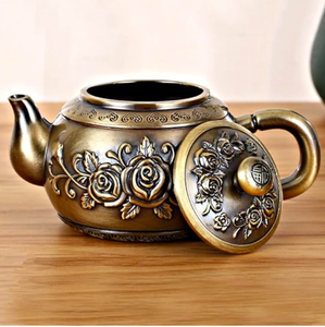 Service à thé en métal de qualité Art déco créatif pour les cadeaux de mariage et de la maison, artisanat - Product Image 3