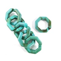 Bricolage décoratif rond octogonal acrylique boucle chaîne bandoulière chaîne de remplacement accessoires téléphone portable étui chaussures décoratif