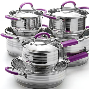 Pannenset Keuken Accessoires Rvs 12Pcs <span class=keywords><strong>Palm</strong></span> Restaurant Kookgerei Koken Pot Keukengerei Ollas Kookpot Set - Product Image 6