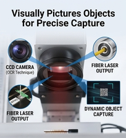 Sistema de visión de enfoque automático todo en uno Máquina de marcado y grabado láser de fibra con posicionamiento visual CCD Tipo láser de CO2