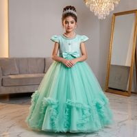Robe de princesse en tulle à paillettes pour filles, robe de demoiselle d'honneur pour Noël, Nouvel An, fête d'anniversaire