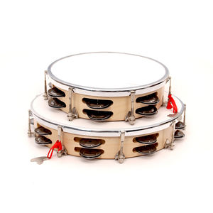 <span class=keywords><strong>Tambourin</strong></span> à jingles double couche réglable pour enfants, en contreplaqué et peau de mouton, avec chambre en bois de bouleau - Product Image 5