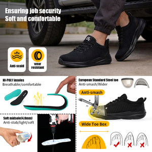 <span class=keywords><strong>Zapatos</strong></span> de Seguridad GUYISA, Ligeros y Cómodos, <span class=keywords><strong>para</strong></span> Hombre, con Puntera de Acero, Antiaplastamiento, Antipinchazos y Puntera Ancha - Product Image 5
