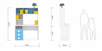 Bureau d'étude pour enfants, meuble de chambre à coucher, avec bibliothèque, offre spéciale,