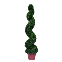 Spirale décorative herbe bonsaï arbre artificiel plantes spirale topiaire buis arbre pour la maison jardin cour décor