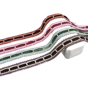 Pequeño Borde de terciopelo 2,5 cm trenzas de costura Shell encaje cuerda de lujo passementeries <span class=keywords><strong>para</strong></span> decoración de <span class=keywords><strong>muebles</strong></span> - Product Image 2
