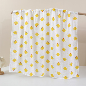 Manta Envolvente de Gasa de Algodón para Bebé Qidou, 110x105cm, Toalla de Baño Suave para Recién Nacido, Clase A - Product Image 1