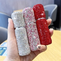 Atomiseur de parfum mini en aluminium brillant, pratique et facile à nettoyer, pompe pulvérisatrice vide, portable, pour voyage, rechargeable, en verre, personnalisable