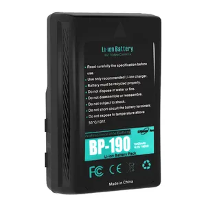 Batterie lithium-ion, 14.4V, 14.8V, 130wh, 160wh, 190wh, cellules vlock, pour caméra Sony, montage en v