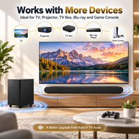 Barre de son Dolby Atmos 390W 3.1 canaux avec caisson de basses filaire, passage de signal 4K HDR et EARC pour Smart TV