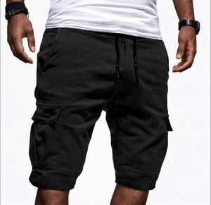 Pantalones cortos tipo cargo de verano para hombre, 100% algodón, lisos, con múltiples bolsillos, talla grande, deportivos, informales - Product Image 4