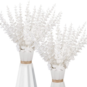 Prix de gros Nouveau design Feuilles d'eucalyptus artificielles à longue tige, plante à feuillage vert pour la décoration intérieure ou les mariages - Product Image 6