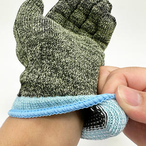 Guantes Anticorte Nivel 5 de Aramida Tejidos Sin Costuras para la Industria de la Construcción, Resistentes a la Abrasión, Sin Recubrimiento, para Altas Temperaturas - Product Image 1