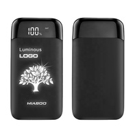 Batterie externe personnalisée de 20000mAh avec logo LED rougeoyant Gadgets électroniques universels d'interface d'entrée Micro USB