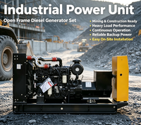 Groupe électrogène diesel à châssis ouvert de 200 kW, triphasé, générateur industriel pour les travaux miniers et de construction