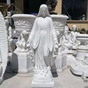 Church Home Decoration Handcarved Large Religious Figure Bust Marble Jesus Head Sculpture With Base MS-432 Marble Jesus MS-432 - Product Image 3