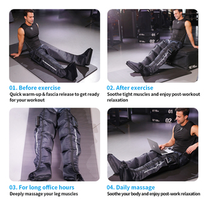 Masseur de jambes à compression séquentielle YiJian avec 5 modes, pression maximale de 240 mmHg et batterie de 1800 mAh pour les voyages d'affaires des voyageurs - Product Image 2