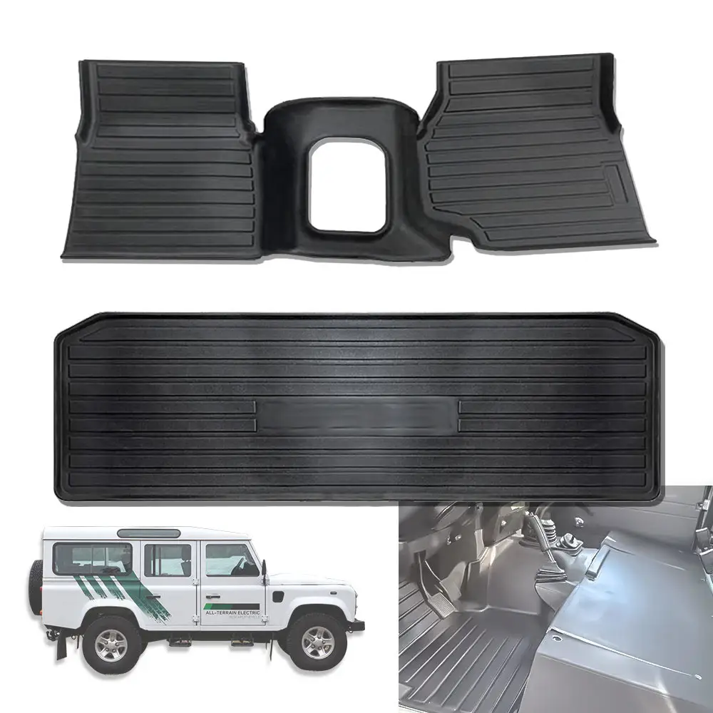 Alfombrillas con consola central para coche Land Rover Defender, 300 tdi td5