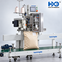 Machine de scellage de sacs à convoyeur automatique facile à utiliser, système de fermeture et d'étiquetage de sacs industriels pour les petites entreprises