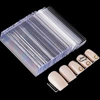 50 pièces/sac montrant support outil Transparent Nail Art faux conseils pratique acrylique bande d'affichage tableau debout