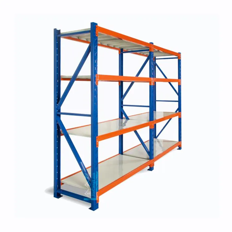 Customized Factory Storage Shelving Units Metal Adjustable Medium Duty Steel Warehouse Rack Stacking Racks & Shelves