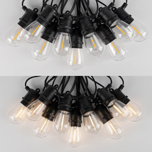 Ampoule LED en plastique S14 E27 2700K Lumière chaude Filament Edison Guirlande lumineuse Utilisation en extérieur - Product Image 2